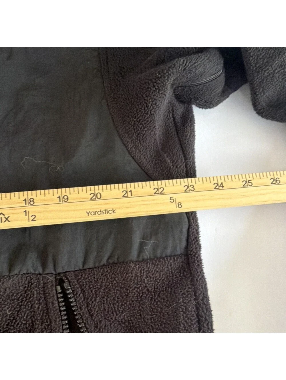 The North Face Men’s Black Solid Full Zip Denali Jacket Pockets Stand-Up Size L